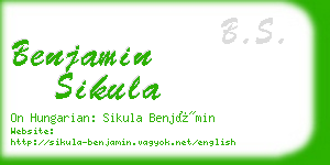 benjamin sikula business card